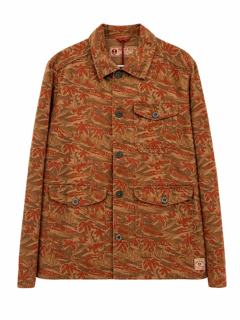 Iron And Resin Interstate Men's Neutral Patterned Utility Jacket M